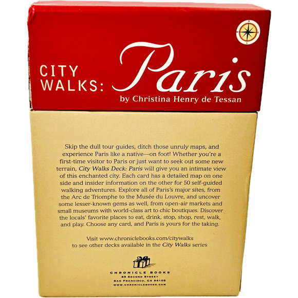 City Walks: Paris 50 Adventures on Foot Flashcards by Christina Henry de Tessan - Picture 2 of 9
